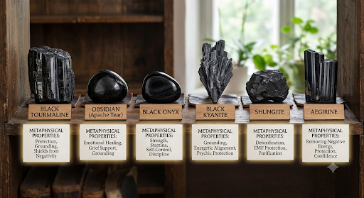 The 6 popular and most useful black crystals and their metaphysical properties.