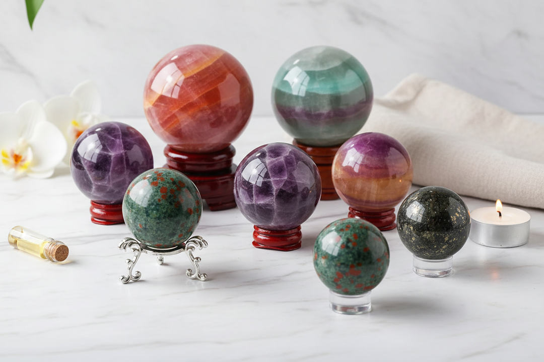 Crystal Spheres for Meditation and Elegant Home Decor