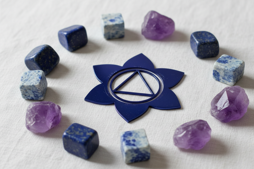Explore Third Eye Chakra Crystals for intuition and clarity from Crystal Destiny, featuring clear quartz and amethyst.