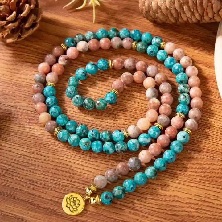 108 Beads Apatite Mala Bracelet-Necklace-Necklaces-Ali-Apatite-8mm-Crystal Destiny
