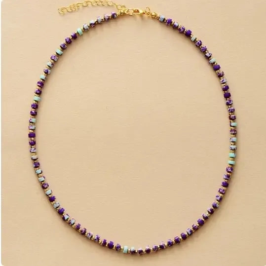 108 Beads Healing Crystal Malas & Bracelets-Necklaces-Ali-SKN2003001-Purple-Crystal Destiny