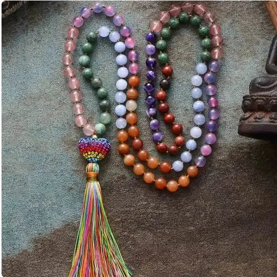 108 Beads Healing Crystal Malas & Bracelets-Necklaces-Ali-SKN2307001-Crystal Destiny