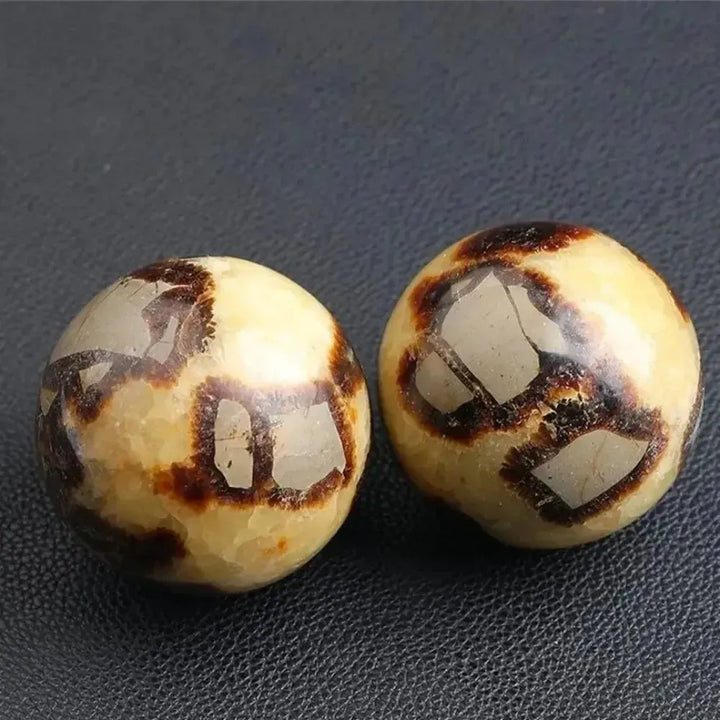 1pc Natural High Quality Septarium Palm Polished Crystal Palm Sphere Crystal Ornaments Desktop Decoration For Home Decoration-Crystal Destiny-5.5-6cm-Crystal Destiny