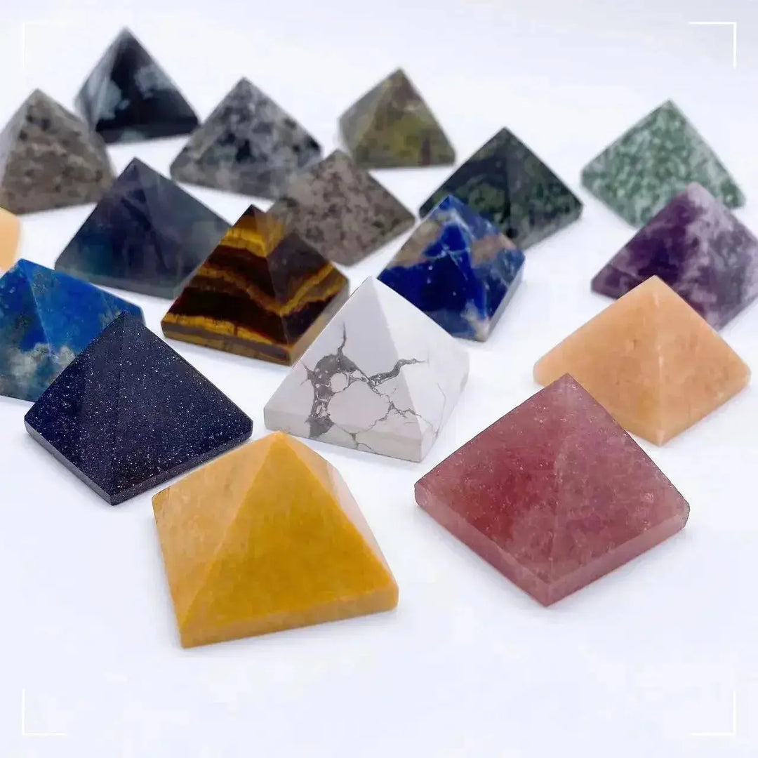 30mm Mini Natural Stone Pyramids-Pyramids-Ali-Purple Mica-30mm-Crystal Destiny