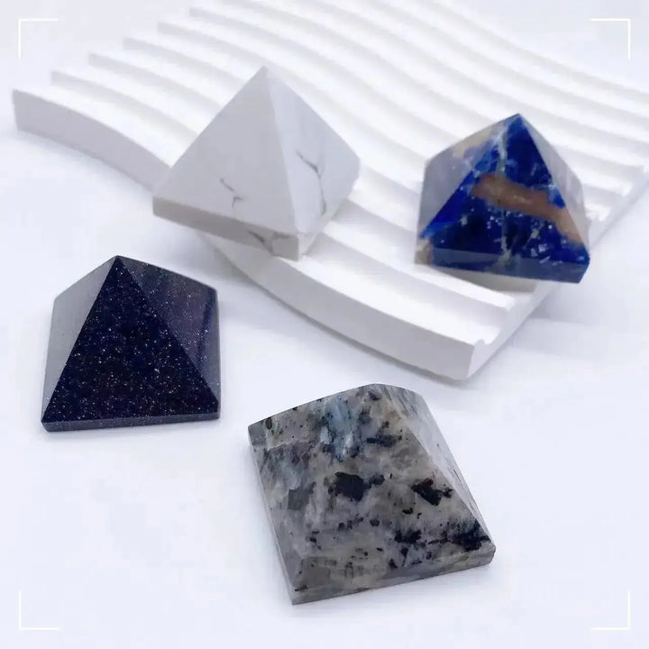 30mm Mini Natural Stone Pyramids-Pyramids-Ali-Purple Mica-30mm-Crystal Destiny