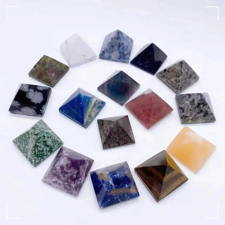 30mm Mini Natural Stone Pyramids-Pyramids-Ali-Purple Mica-30mm-Crystal Destiny