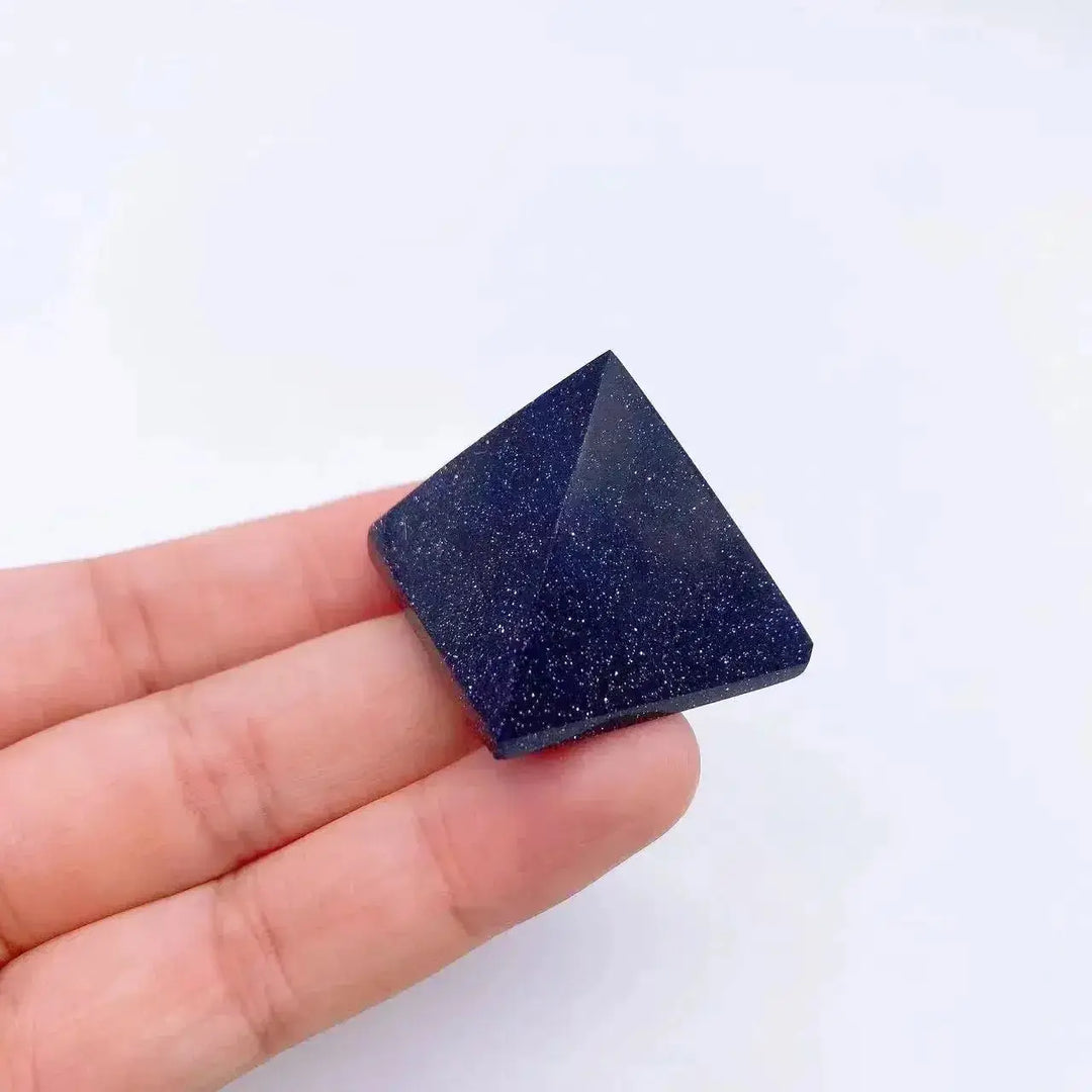 30mm Mini Natural Stone Pyramids-Pyramids-Ali-Blue Sandstone-30mm-Crystal Destiny