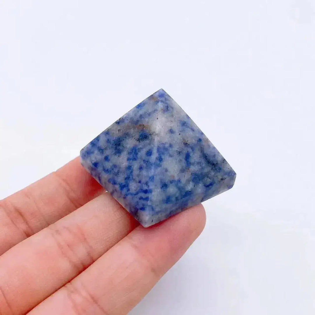 30mm Mini Natural Stone Pyramids-Pyramids-Ali-Blue Veins Stone-30mm-Crystal Destiny