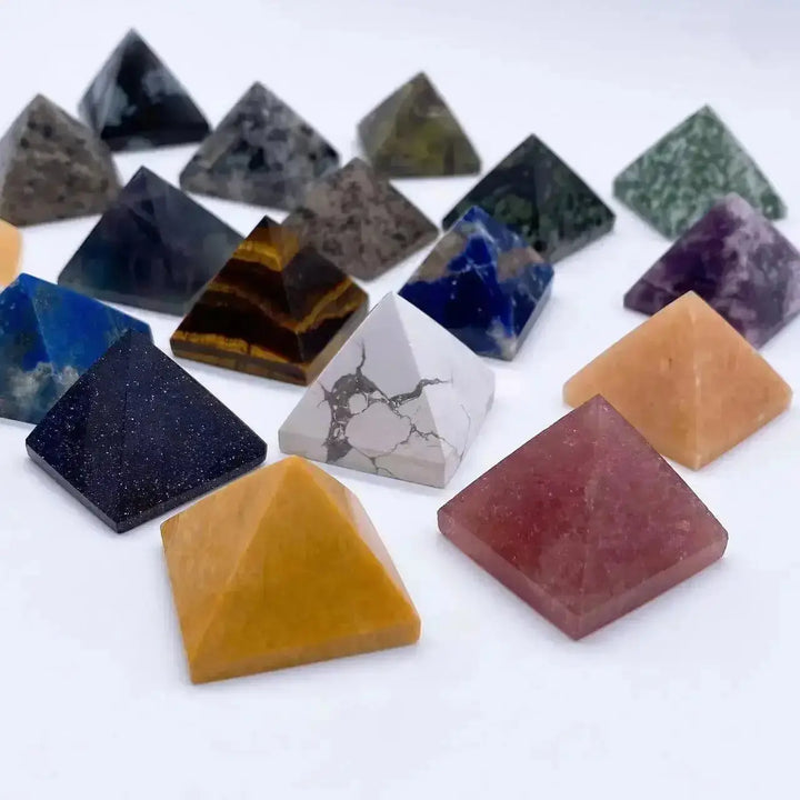 30mm Mini Natural Stone Pyramids-Pyramids-Ali-Random-30mm-Crystal Destiny