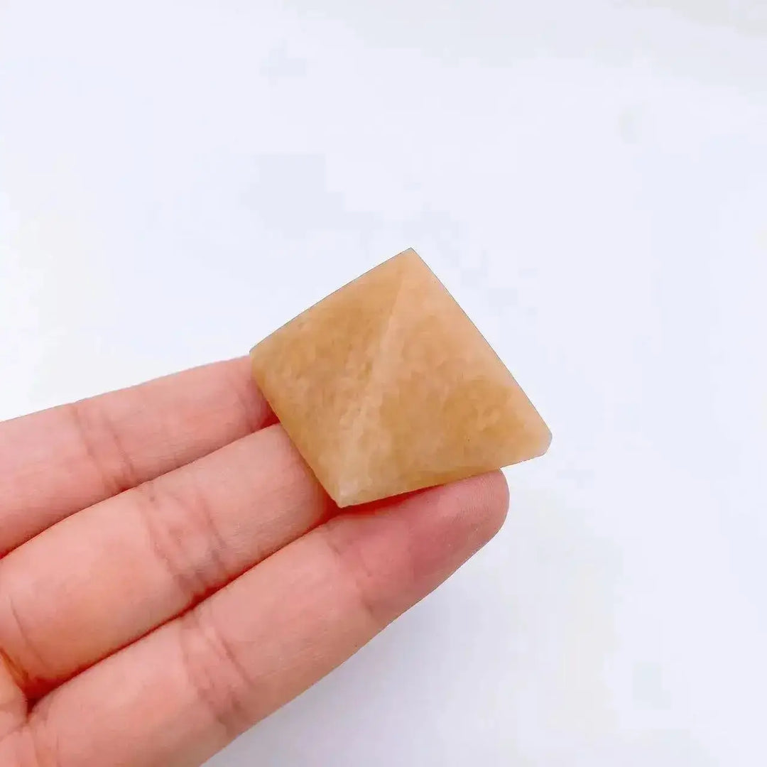 30mm Mini Natural Stone Pyramids-Pyramids-Ali-Yellow Jade-30mm-Crystal Destiny