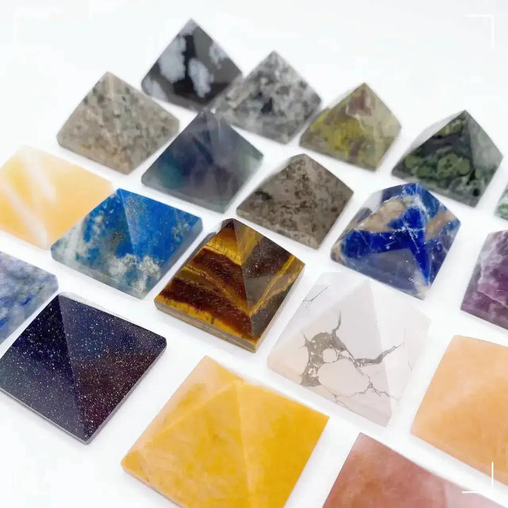 30mm Mini Natural Stone Pyramids-Pyramids-Ali-Purple Mica-30mm-Crystal Destiny