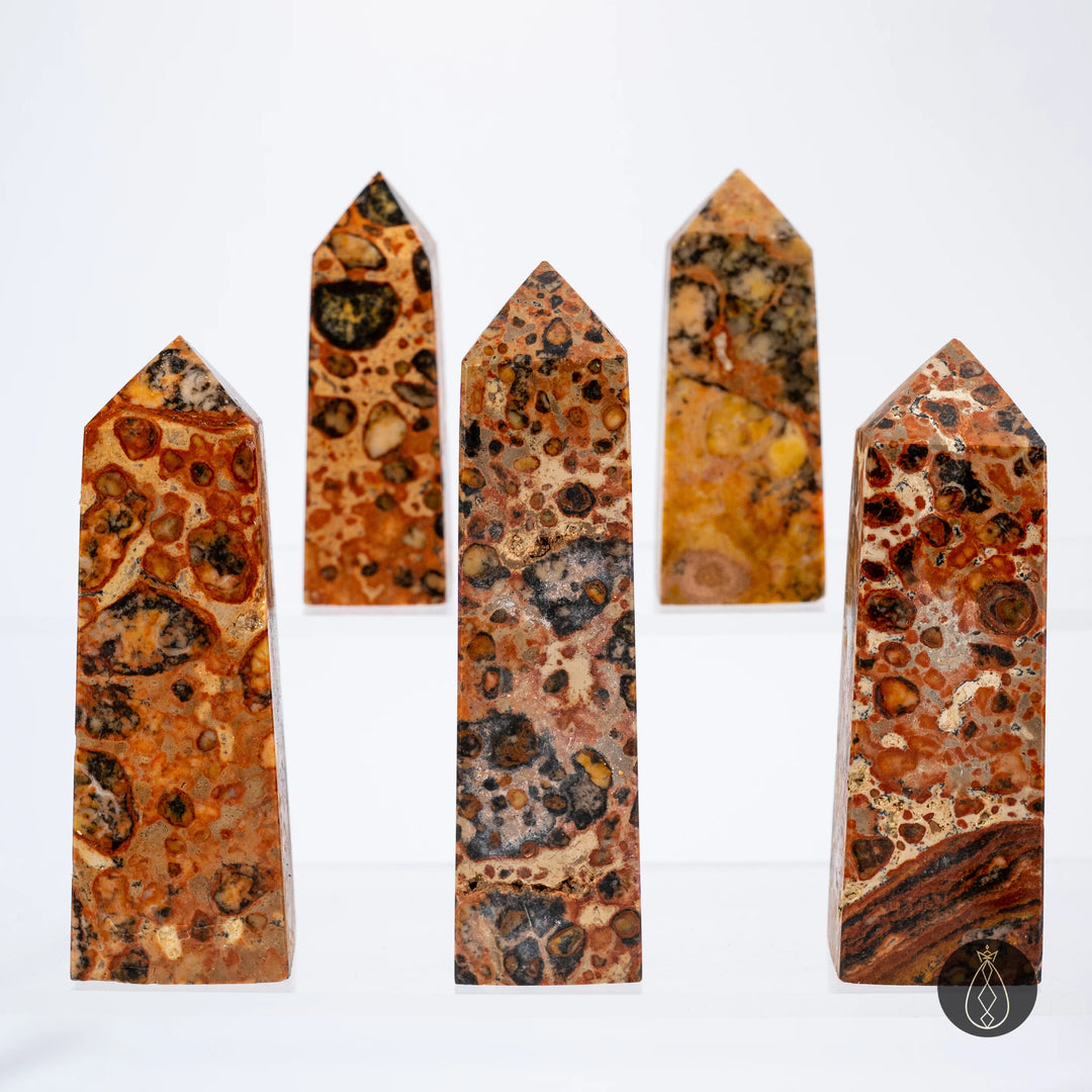 Hand-carved 6-8cm & 8-10cm Natural Dragon Palace Relic Tower crystal points, ideal for healing and home décor.
