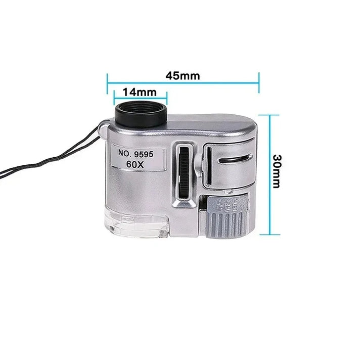 60X Jeweler's Loupe with LED and 365nm UV Light