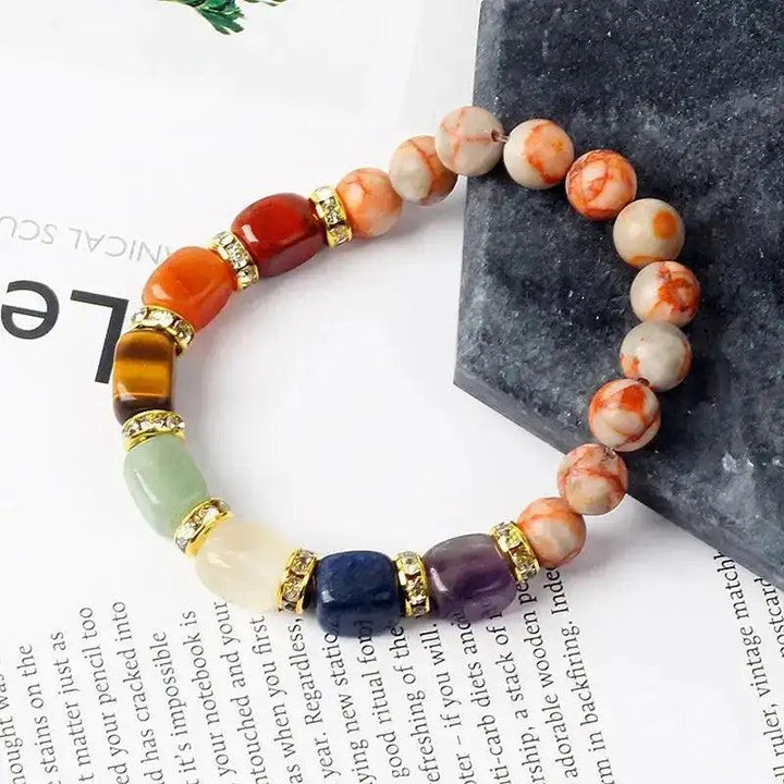 7 Chakra Beaded Bracelet Energy Balance