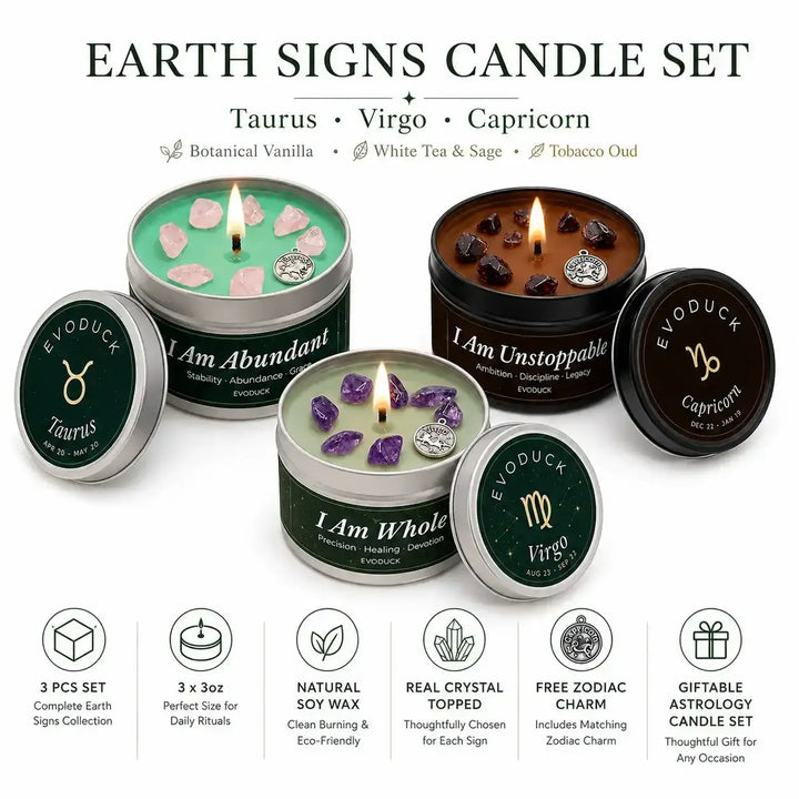 Zodiac Crystal Soy Candles