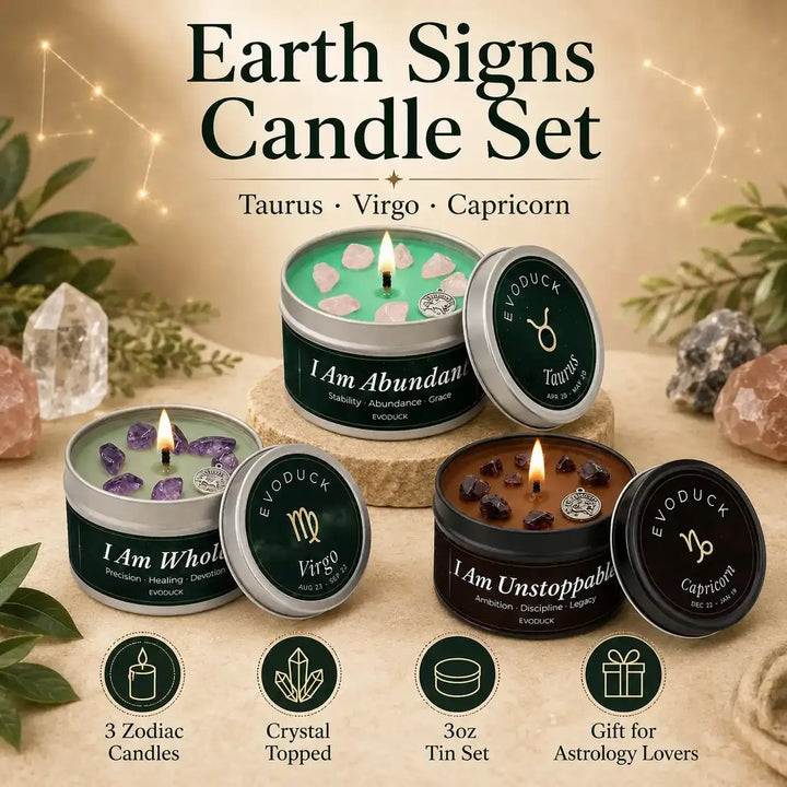 Zodiac Crystal Soy Candles