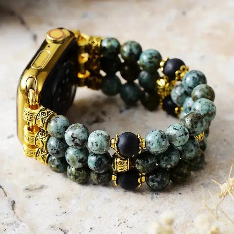 African Turquoise, Rhodonite Apple iWatch Band