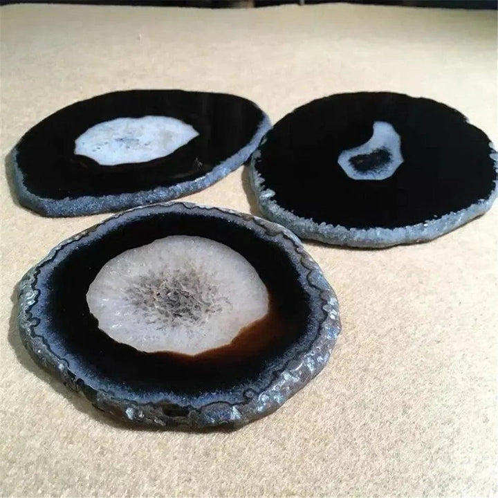 Agate Geode Slice Crystal Coaster