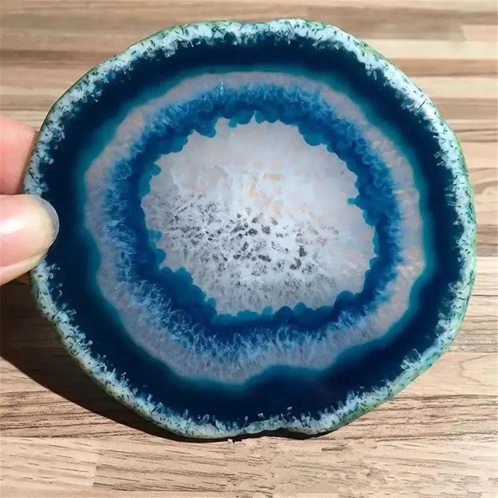 Agate Geode Slice Crystal Coaster