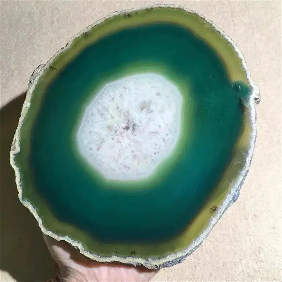 Agate Geode Slice Crystal Coaster
