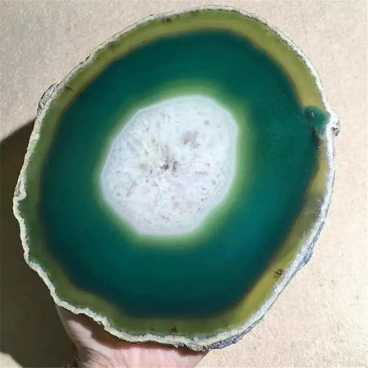 Agate Geode Slice Crystal Coaster