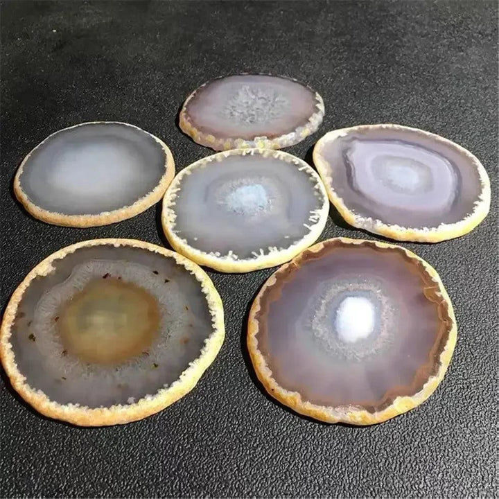 Agate Geode Slice Crystal Coaster