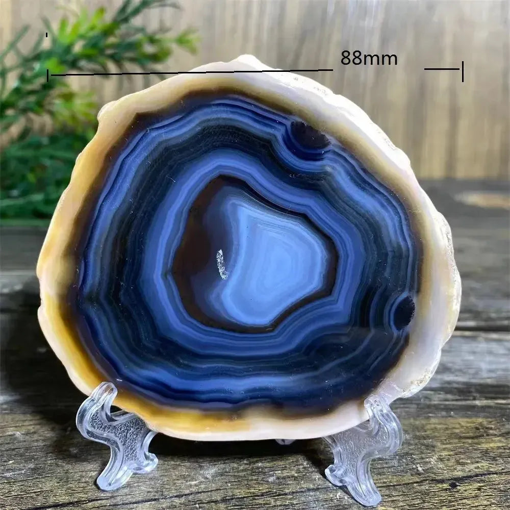 Agate Slice with Stand-Slabs-Ali-Agate-138g-Crystal Destiny
