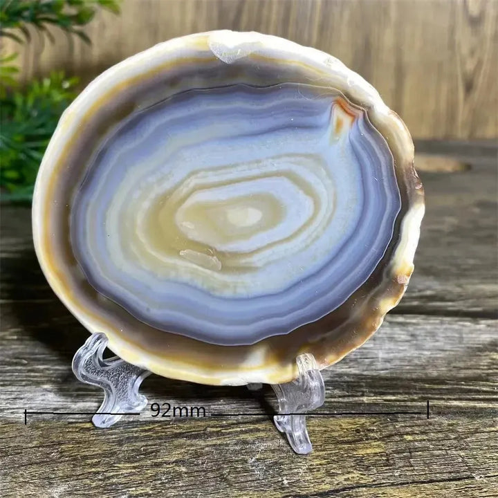 Agate Slice with Stand-Slabs-Ali-Agate-155g-Crystal Destiny