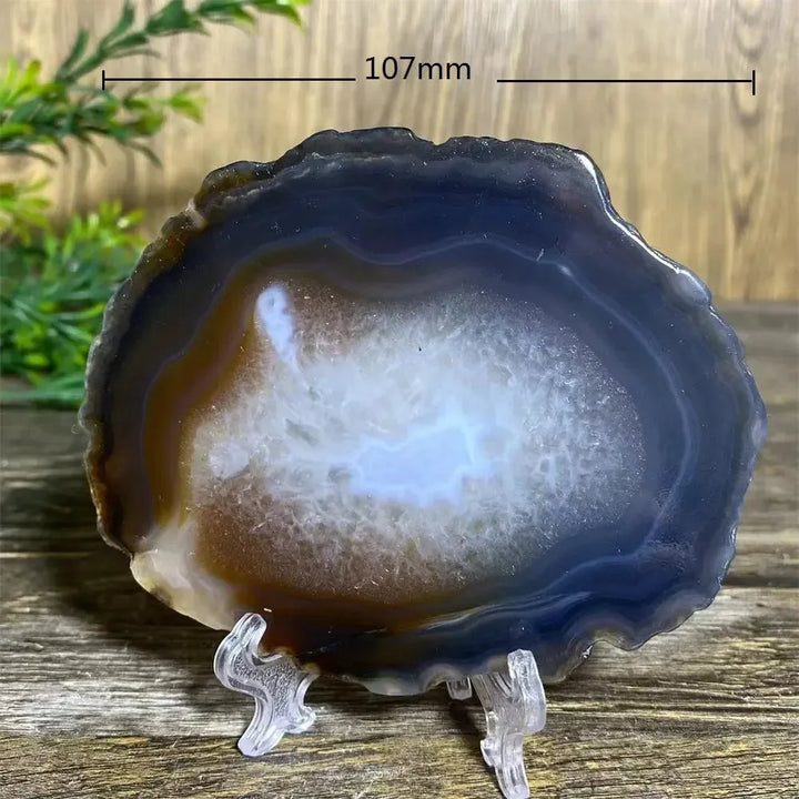 Agate Slice with Stand-Slabs-Ali-Agate-180g-Crystal Destiny