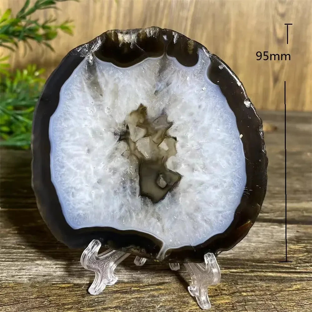 Agate Slice with Stand-Slabs-Ali-Agate-211g-Crystal Destiny