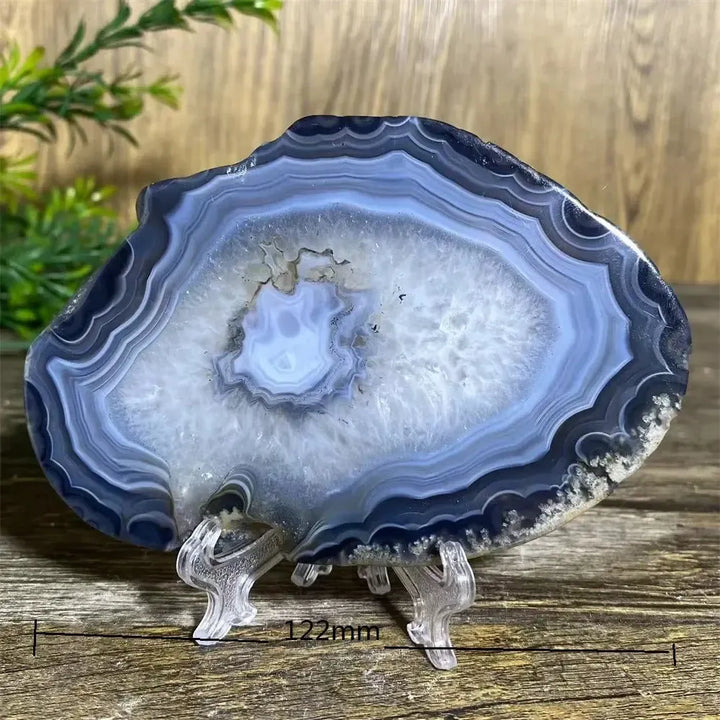 Agate Slice with Stand-Slabs-Ali-Agate-215g-Crystal Destiny