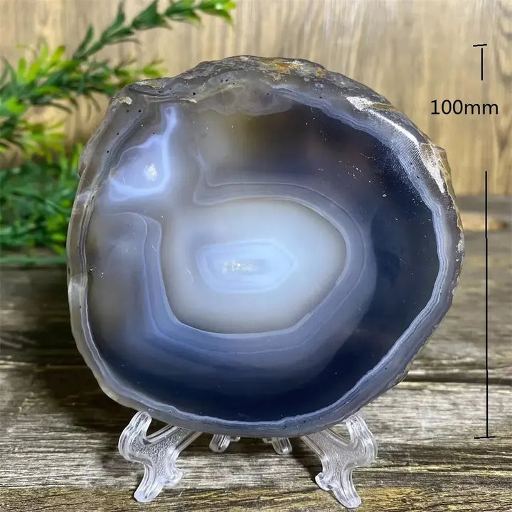 Agate Slice with Stand-Slabs-Ali-Agate-226g-Crystal Destiny