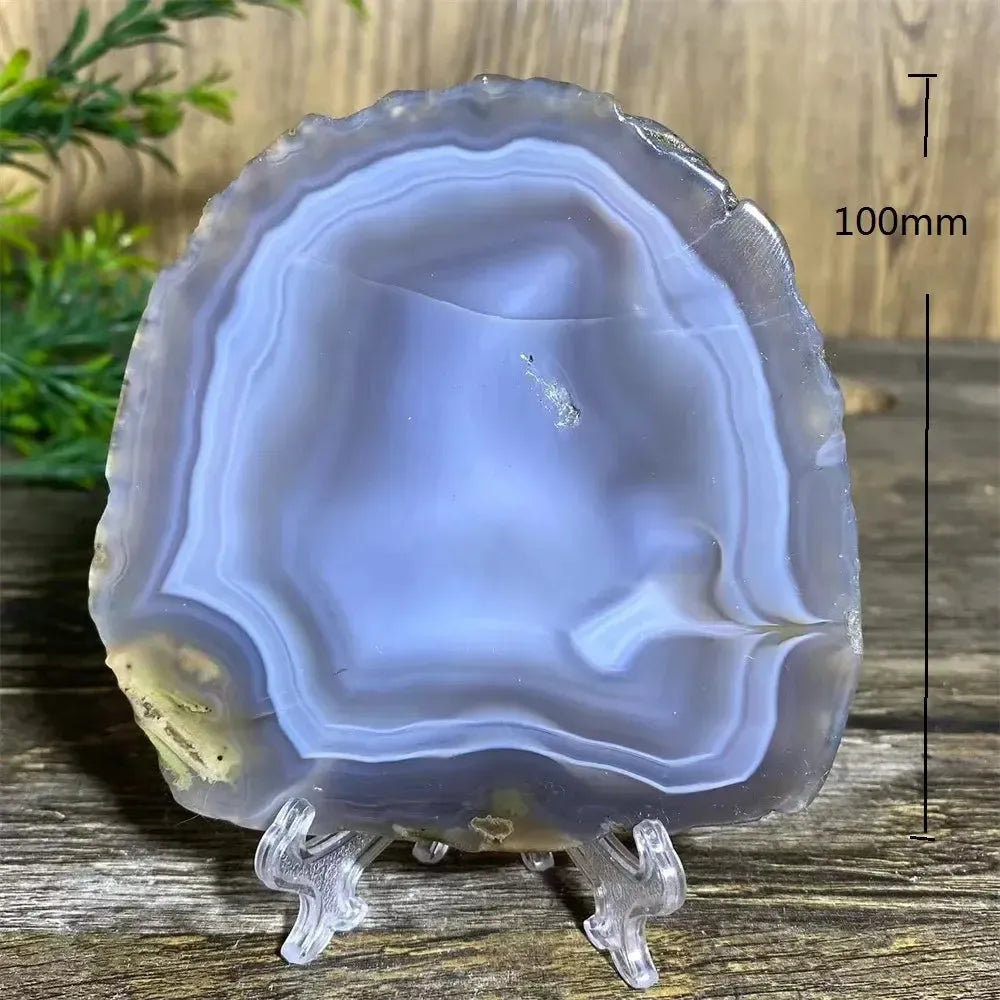 Agate Slice with Stand-Slabs-Ali-Agate-227g-Crystal Destiny
