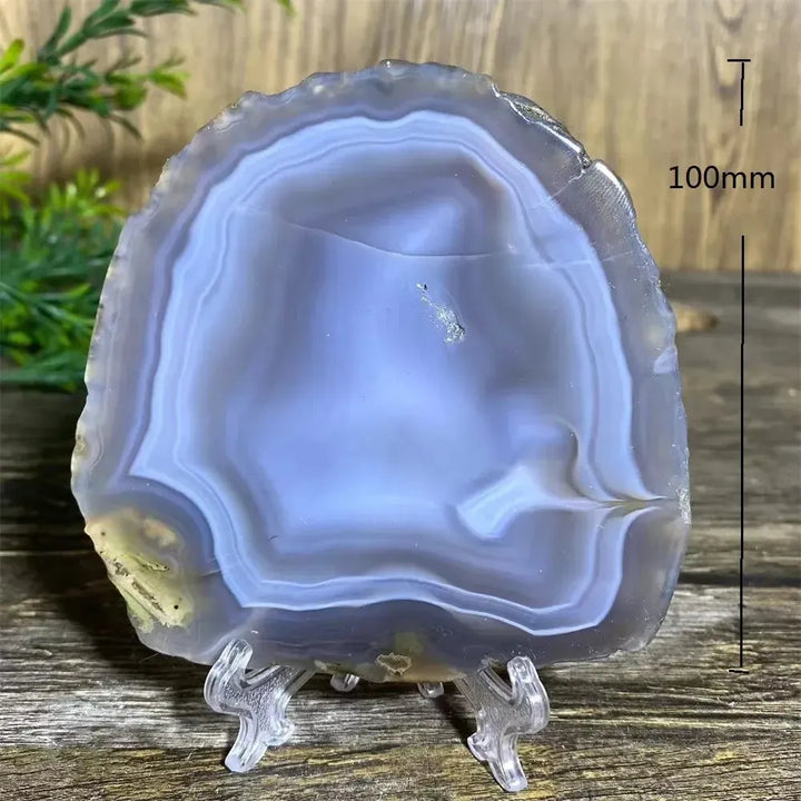 Agate Slice with Stand-Slabs-Ali-Agate-227g-Crystal Destiny