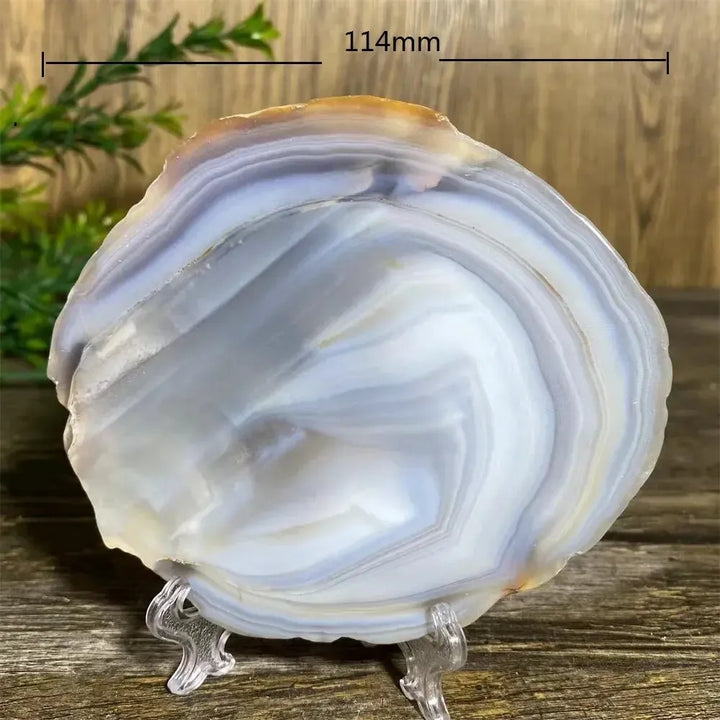 Agate Slice with Stand-Slabs-Ali-Agate-238g-Crystal Destiny