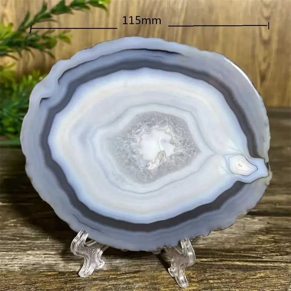 Agate Slice with Stand-Slabs-Ali-Agate-250g-Crystal Destiny