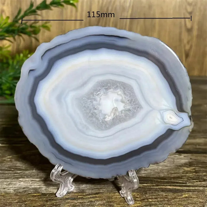 Agate Slice with Stand-Slabs-Ali-Agate-250g-Crystal Destiny