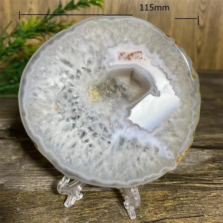 Agate Slice with Stand-Slabs-Ali-Agate-263g-Crystal Destiny