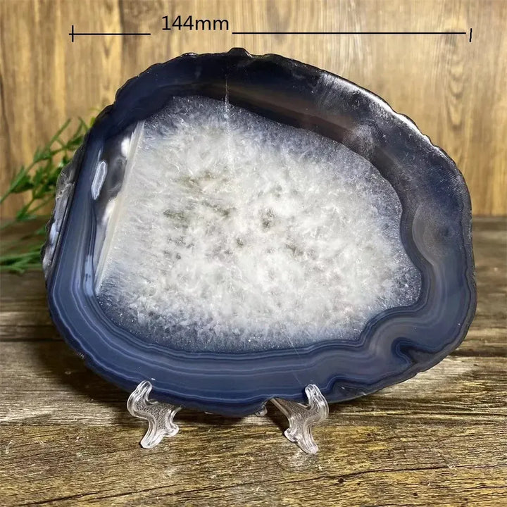 Agate Slice with Stand-Slabs-Ali-Agate-366g-Crystal Destiny