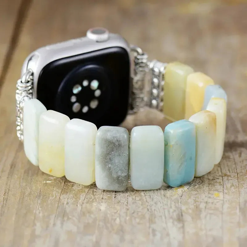 Amazonite Apple iWatch Band 38mm 41mm 42mm 44mm 45mm-Bands-Ali-Amazonite-Large-Apple 38-41MM Plate-Crystal Destiny