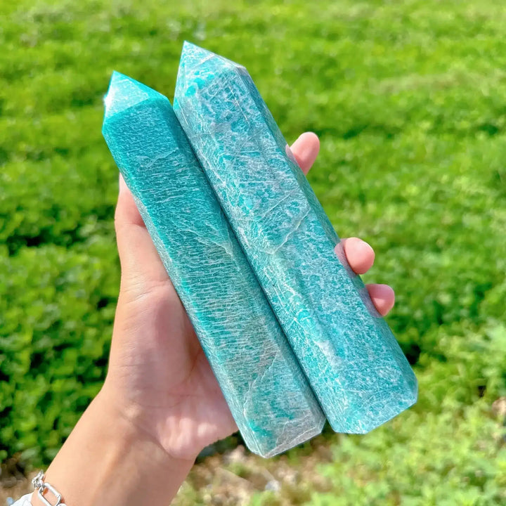 Amazonite Crystal XXL Obelisk Towers-Towers-Ali-Amazonite-120-130mm-Crystal Destiny