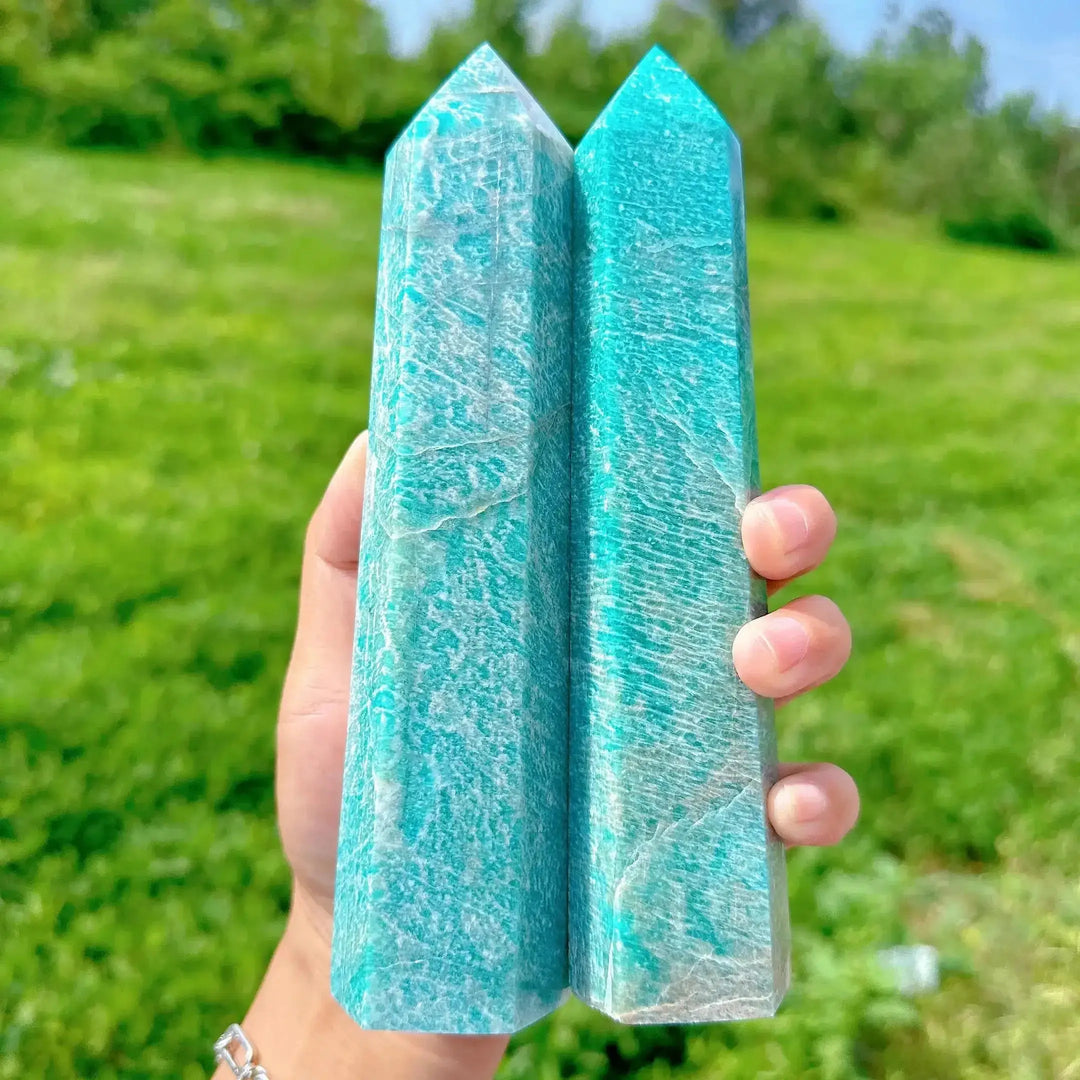 Amazonite Crystal XXL Obelisk Towers-Towers-Ali-Amazonite-120-130mm-Crystal Destiny