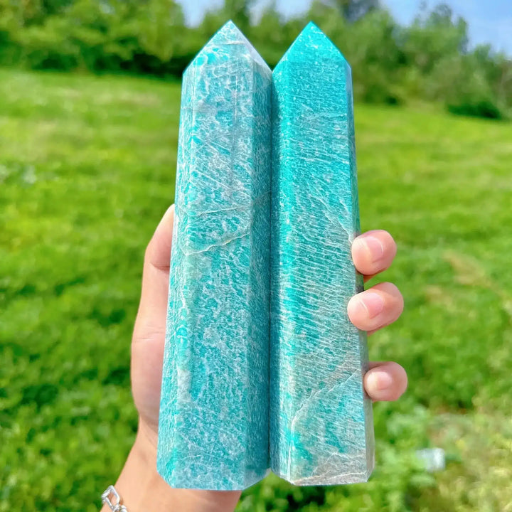Amazonite Crystal XXL Obelisk Towers-Towers-Ali-Amazonite-120-130mm-Crystal Destiny