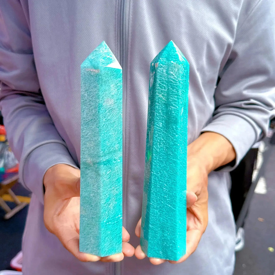 Amazonite Crystal XXL Obelisk Towers-Towers-Ali-Amazonite-120-130mm-Crystal Destiny