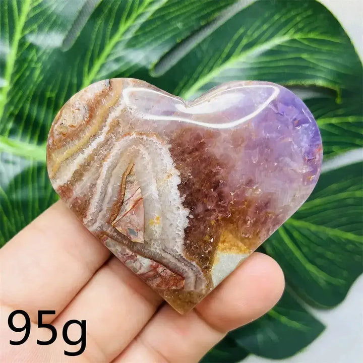 Amethyst Agate Crystal Hearts-Hearts-Ali-Weight 57g-Agate Amethyst-Crystal Destiny