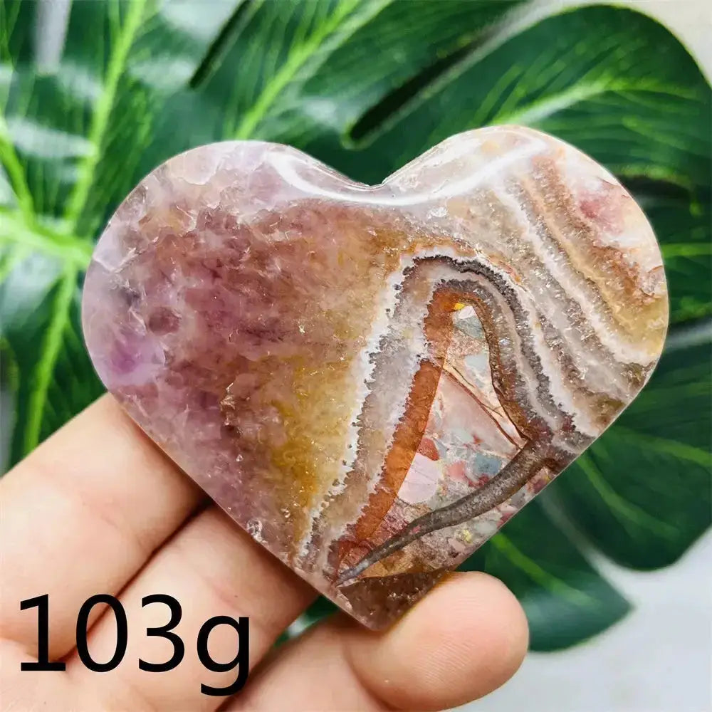 Amethyst Agate Crystal Hearts-Hearts-Ali-Weight 103g-Agate Amethyst-Crystal Destiny