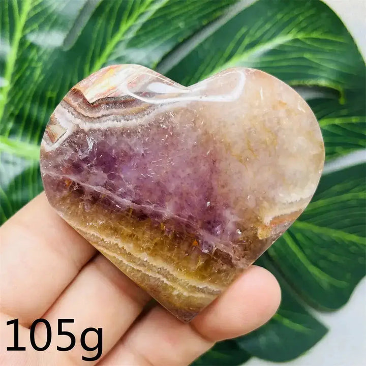 Amethyst Agate Crystal Hearts-Hearts-Ali-Weight 105g-Agate Amethyst-Crystal Destiny