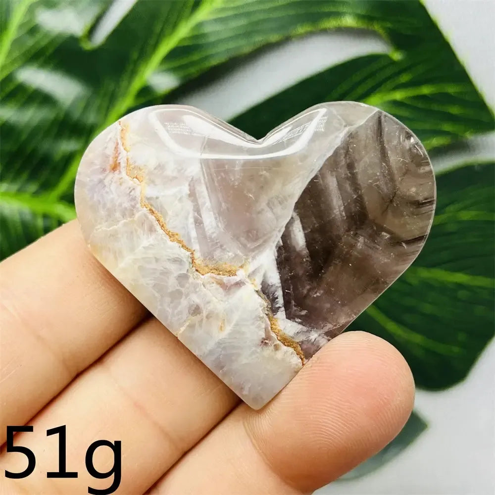 Amethyst Agate Crystal Hearts-Hearts-Ali-Weight 51g-Agate Amethyst-Crystal Destiny