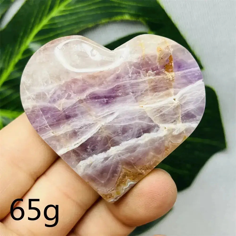 Amethyst Agate Crystal Hearts-Hearts-Ali-Weight 65g 1-Agate Amethyst-Crystal Destiny