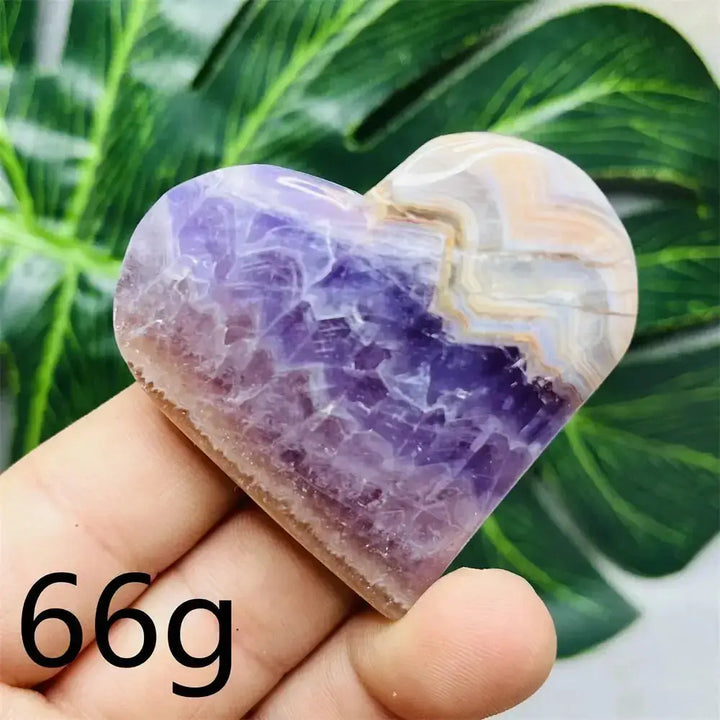 Amethyst Agate Crystal Hearts-Hearts-Ali-Weight 66g-Agate Amethyst-Crystal Destiny